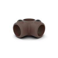 Buiskoppeling Hoekstuk doorlopende staander - vintage bruin-B / 26,9 mm